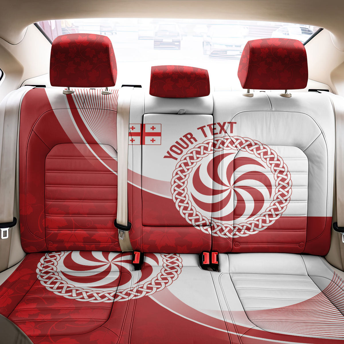 Georgia Rugby Custom Borjgalosnebi Back Car Seat Cover Champions Lelos