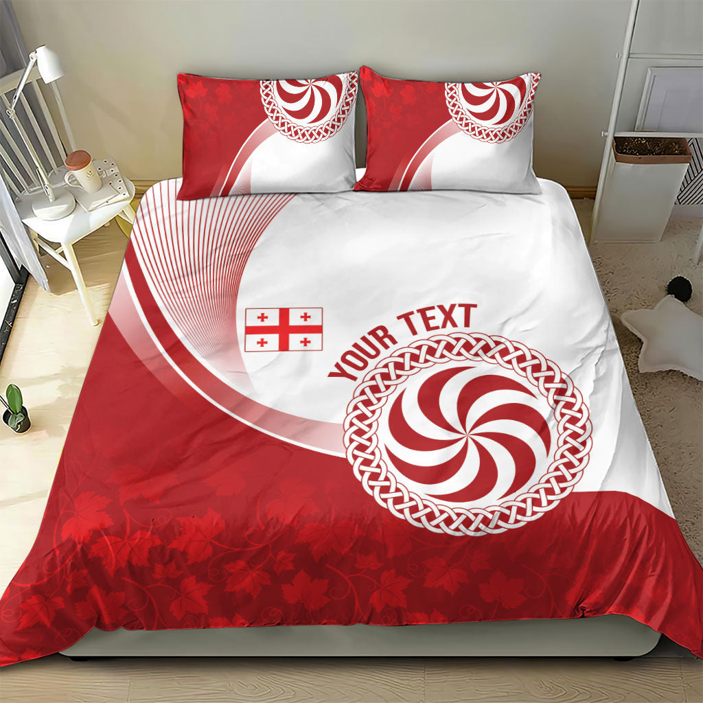Georgia Rugby Custom Borjgalosnebi Bedding Set Champions Lelos