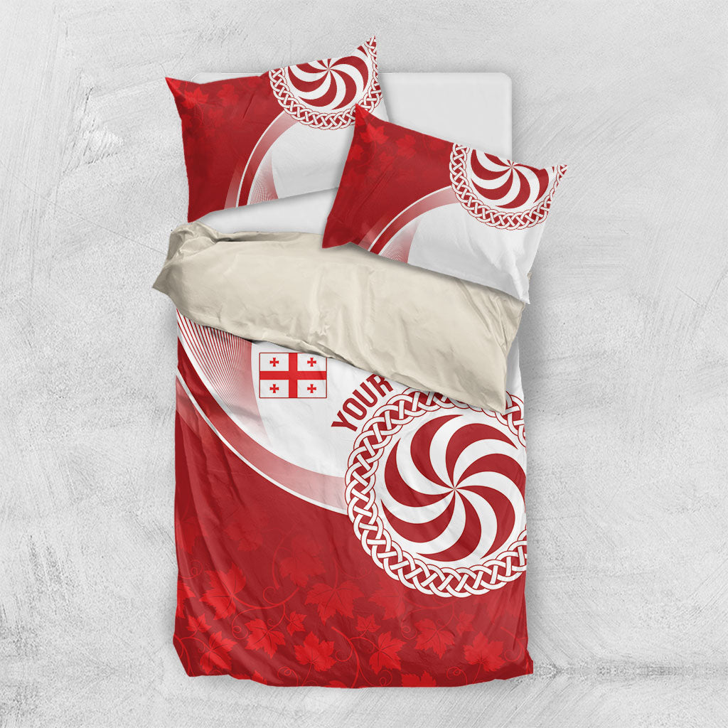 Georgia Rugby Custom Borjgalosnebi Bedding Set Champions Lelos