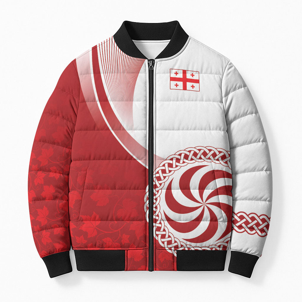 Georgia Rugby Custom Borjgalosnebi Bomber Puffer Jacket Champions Lelos