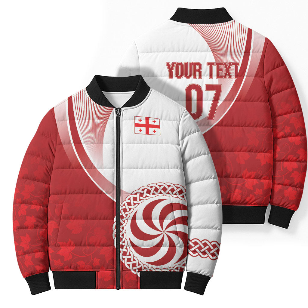 Georgia Rugby Custom Borjgalosnebi Bomber Puffer Jacket Champions Lelos