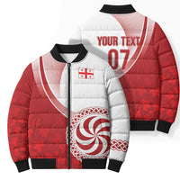 Georgia Rugby Custom Borjgalosnebi Bomber Puffer Jacket Champions Lelos