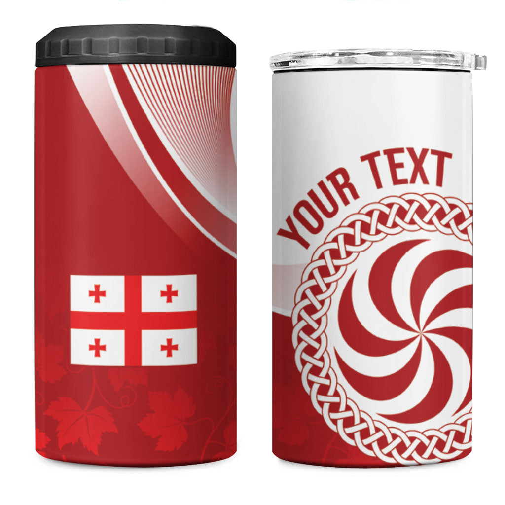 Georgia Rugby Custom Borjgalosnebi 4 in 1 Can Cooler Tumbler Champions Lelos