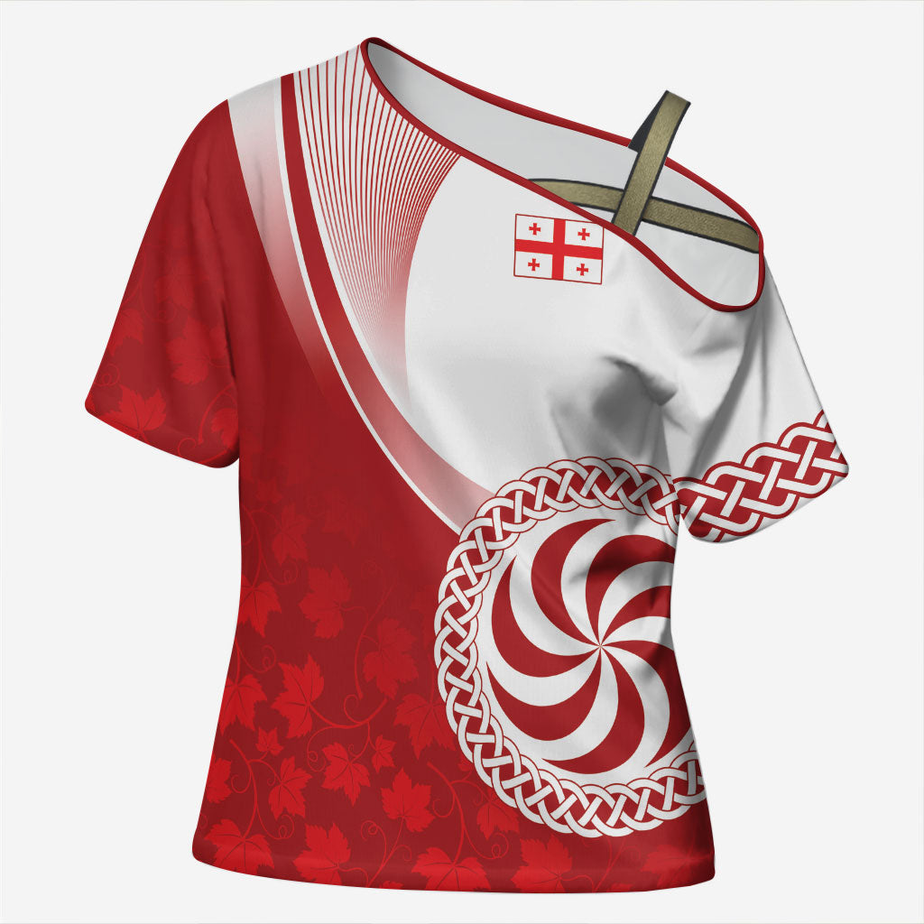 Georgia Rugby Custom Borjgalosnebi Cross Shoulder Shirt Champions Lelos