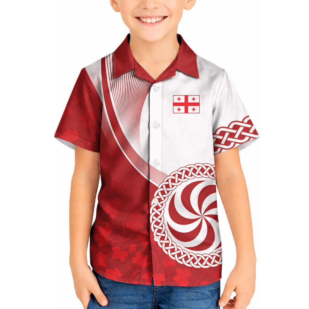 Georgia Rugby Custom Borjgalosnebi Kid Hawaiian Shirt Champions Lelos