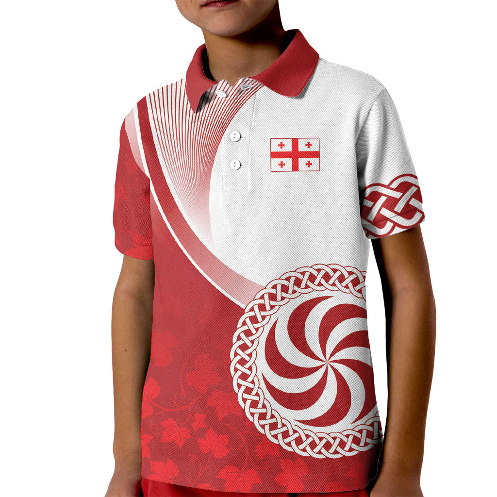 Georgia Rugby Custom Borjgalosnebi Kid Polo Shirt Champions Lelos