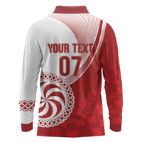 Georgia Rugby Custom Borjgalosnebi Long Sleeve Polo Shirt Champions Lelos