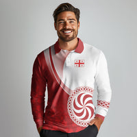 Georgia Rugby Custom Borjgalosnebi Long Sleeve Polo Shirt Champions Lelos