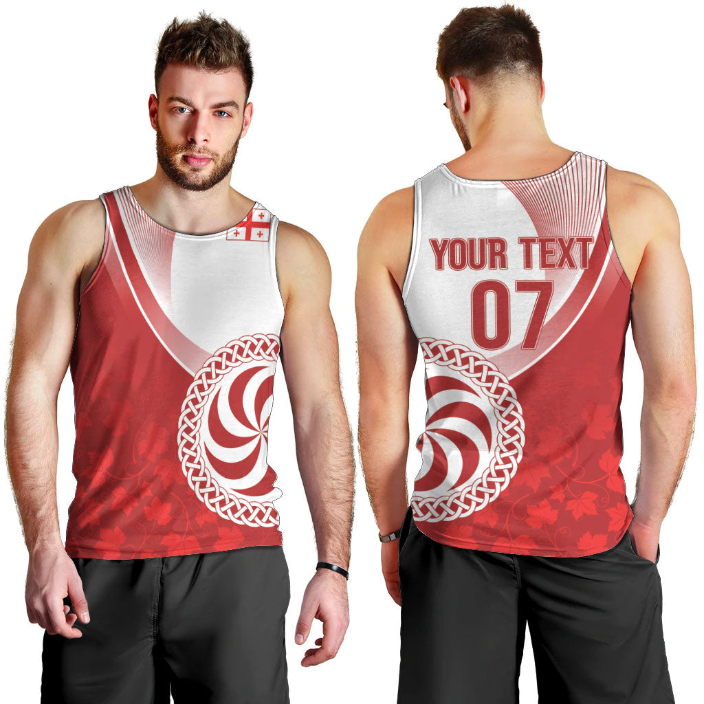 Georgia Rugby Custom Borjgalosnebi Men Tank Top Champions Lelos