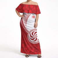 Georgia Rugby Custom Borjgalosnebi Off Shoulder Maxi Dress Champions Lelos
