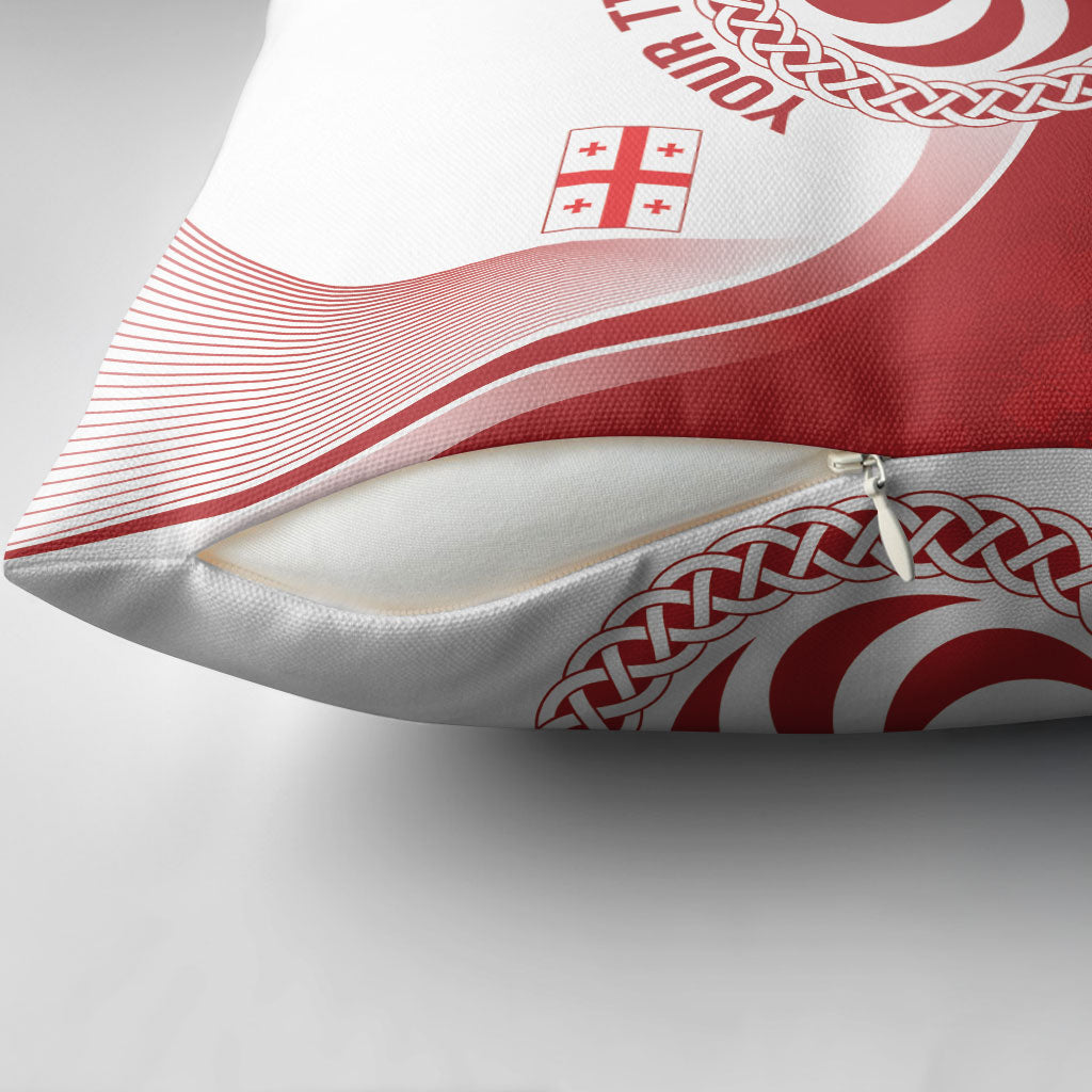Georgia Rugby Custom Borjgalosnebi Pillow Cover Champions Lelos