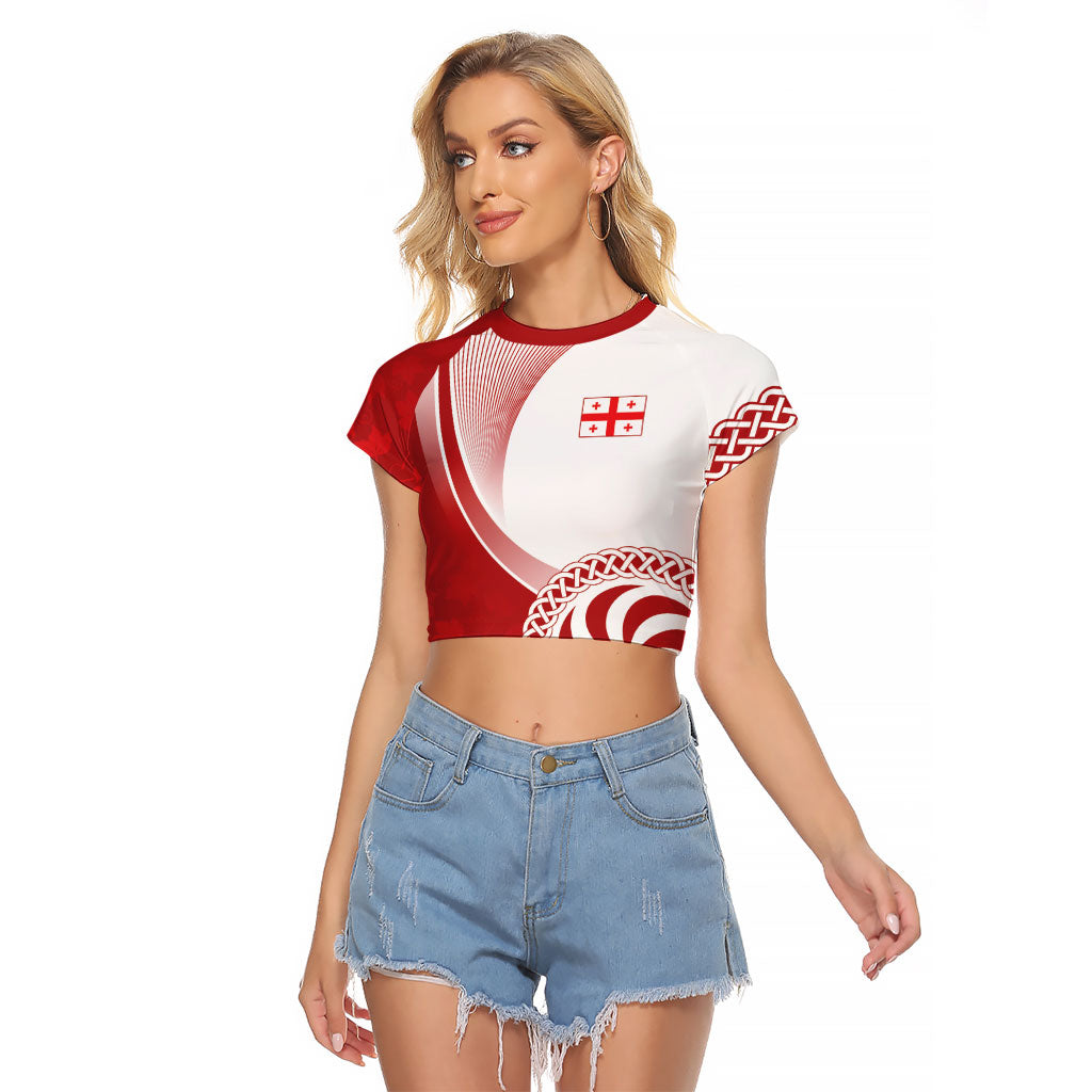 Georgia Rugby Custom Borjgalosnebi Raglan Cropped T Shirt Champions Lelos
