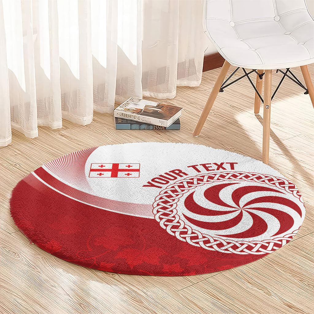Georgia Rugby Custom Borjgalosnebi Round Carpet Champions Lelos