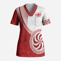 Georgia Rugby Custom Borjgalosnebi Scrub Top Champions Lelos