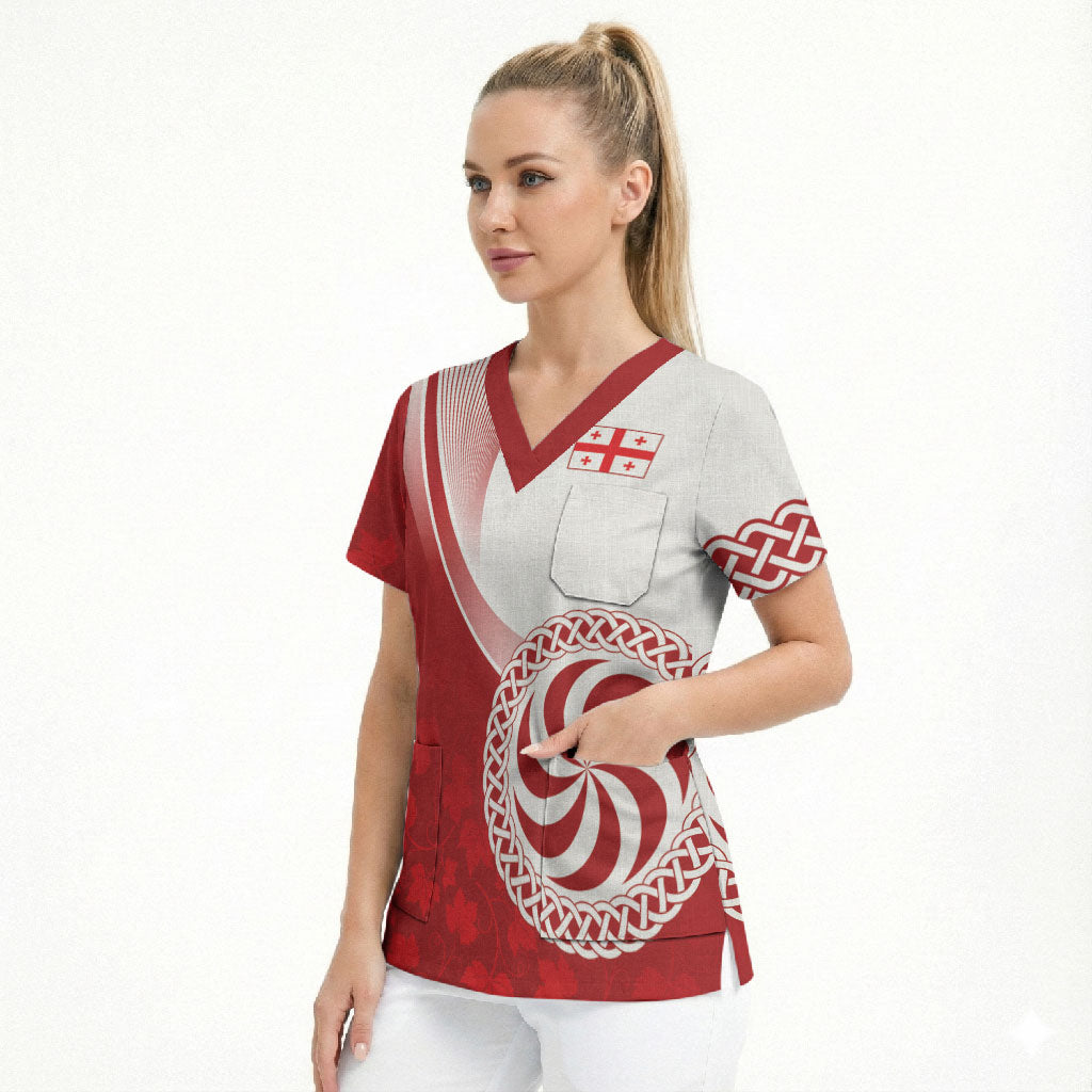 Georgia Rugby Custom Borjgalosnebi Scrub Top Champions Lelos