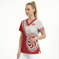 Georgia Rugby Custom Borjgalosnebi Scrub Top Champions Lelos