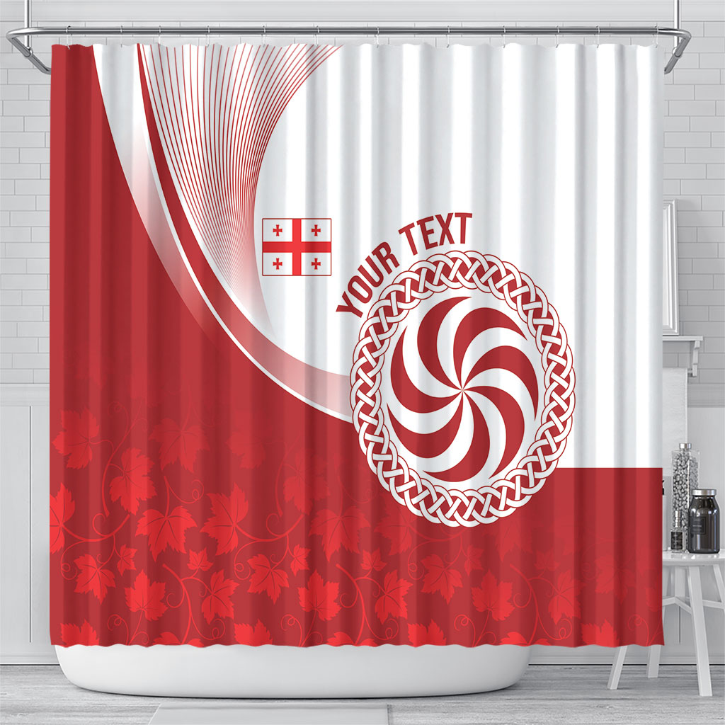 Georgia Rugby Custom Borjgalosnebi Shower Curtain Champions Lelos