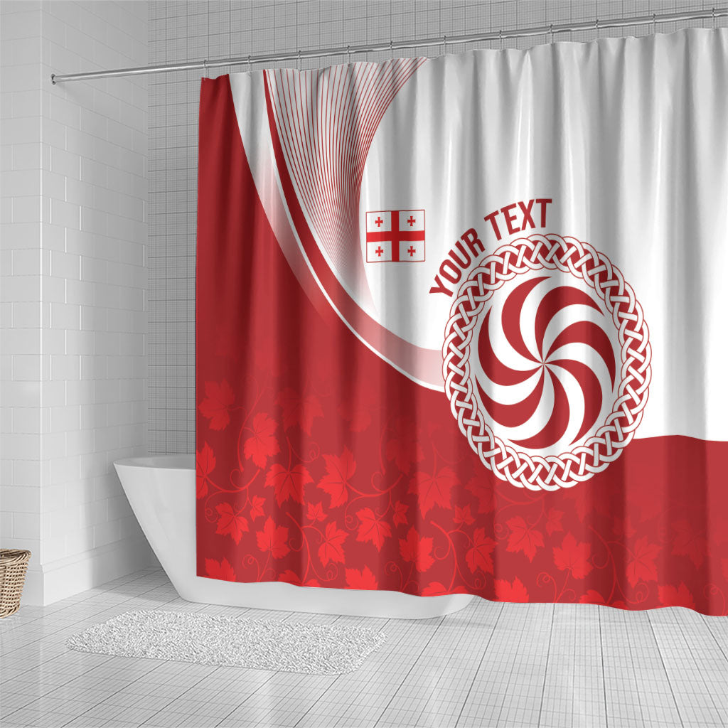 Georgia Rugby Custom Borjgalosnebi Shower Curtain Champions Lelos