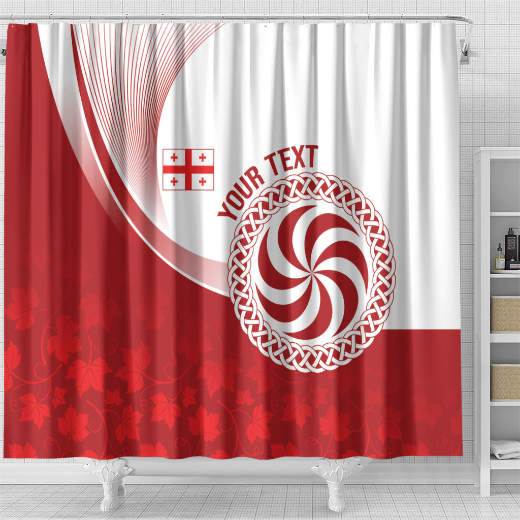 Georgia Rugby Custom Borjgalosnebi Shower Curtain Champions Lelos