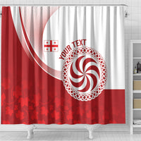 Georgia Rugby Custom Borjgalosnebi Shower Curtain Champions Lelos