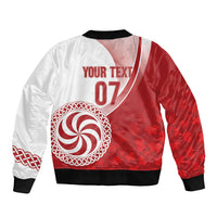 Georgia Rugby Custom Borjgalosnebi Sleeve Zip Bomber Jacket Champions Lelos