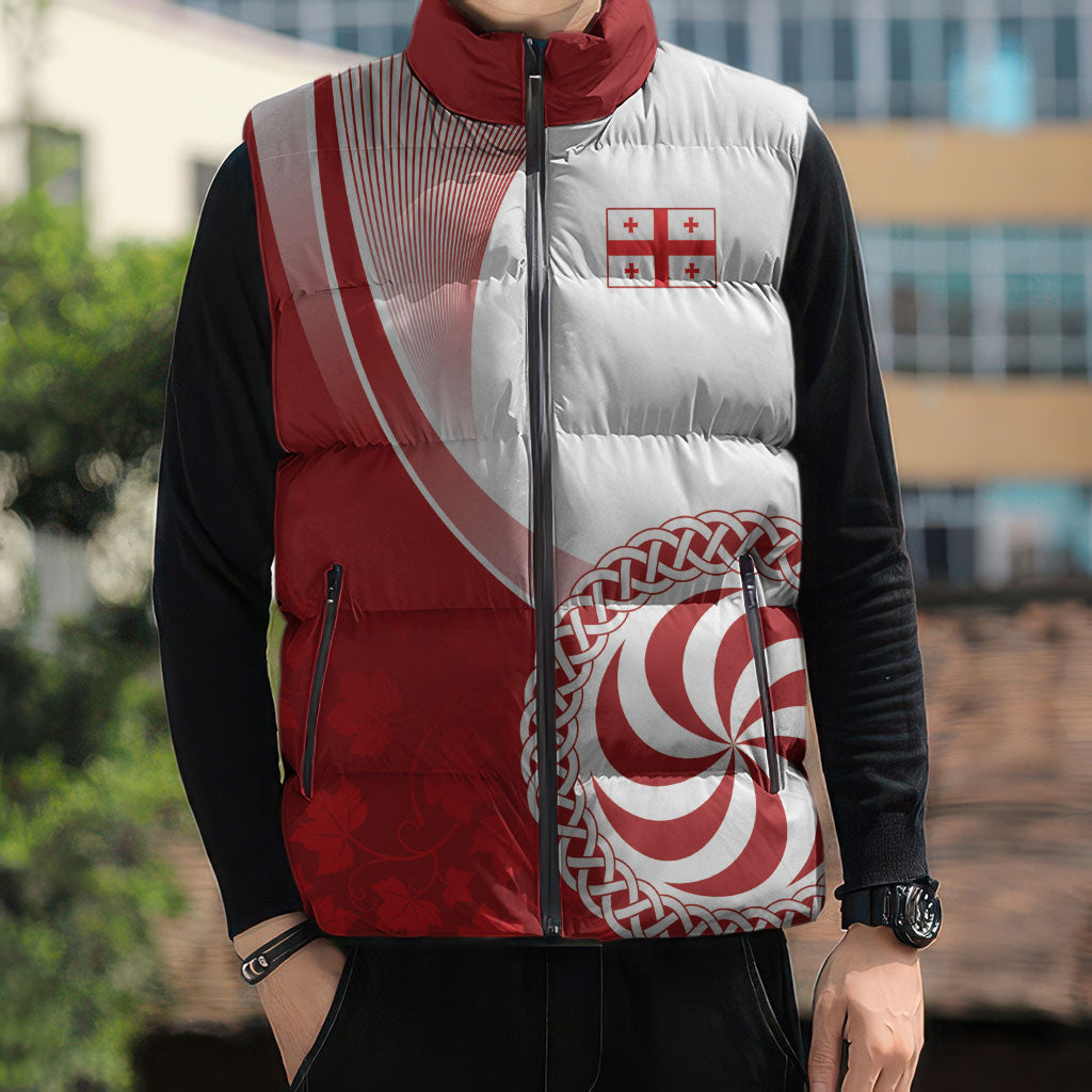 Georgia Rugby Custom Borjgalosnebi Sleeveless Puffer Jacket Champions Lelos