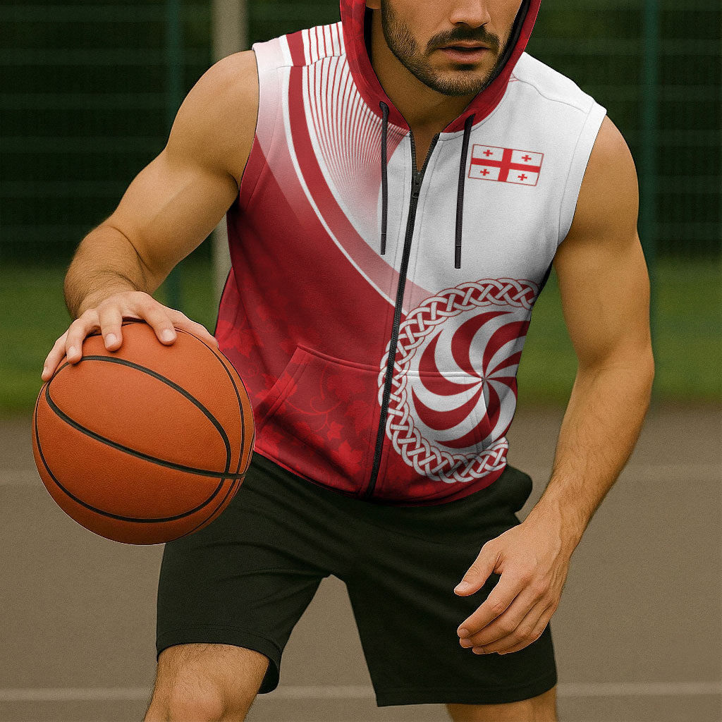 Georgia Rugby Custom Borjgalosnebi Sleeveless Zip Hoodie Champions Lelos