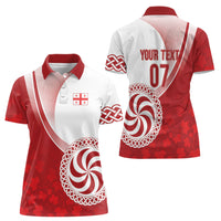Georgia Rugby Custom Borjgalosnebi Women Polo Shirt Champions Lelos