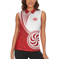 Georgia Rugby Custom Borjgalosnebi Women Sleeveless Polo Shirt Champions Lelos