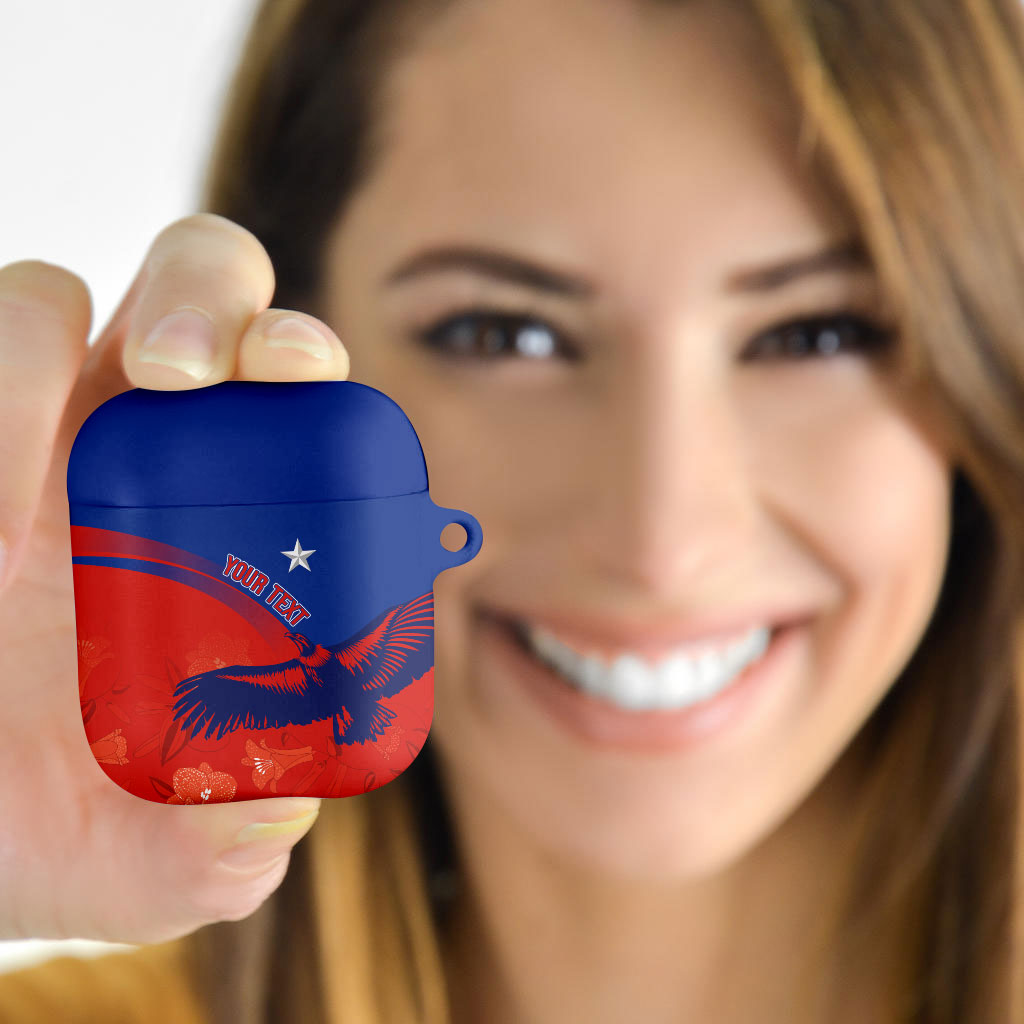 Chile Rugby Custom Los Condores AirPods Case Copihue Motifs