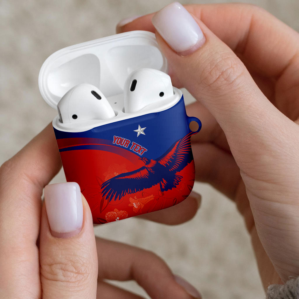 Chile Rugby Custom Los Condores AirPods Case Copihue Motifs