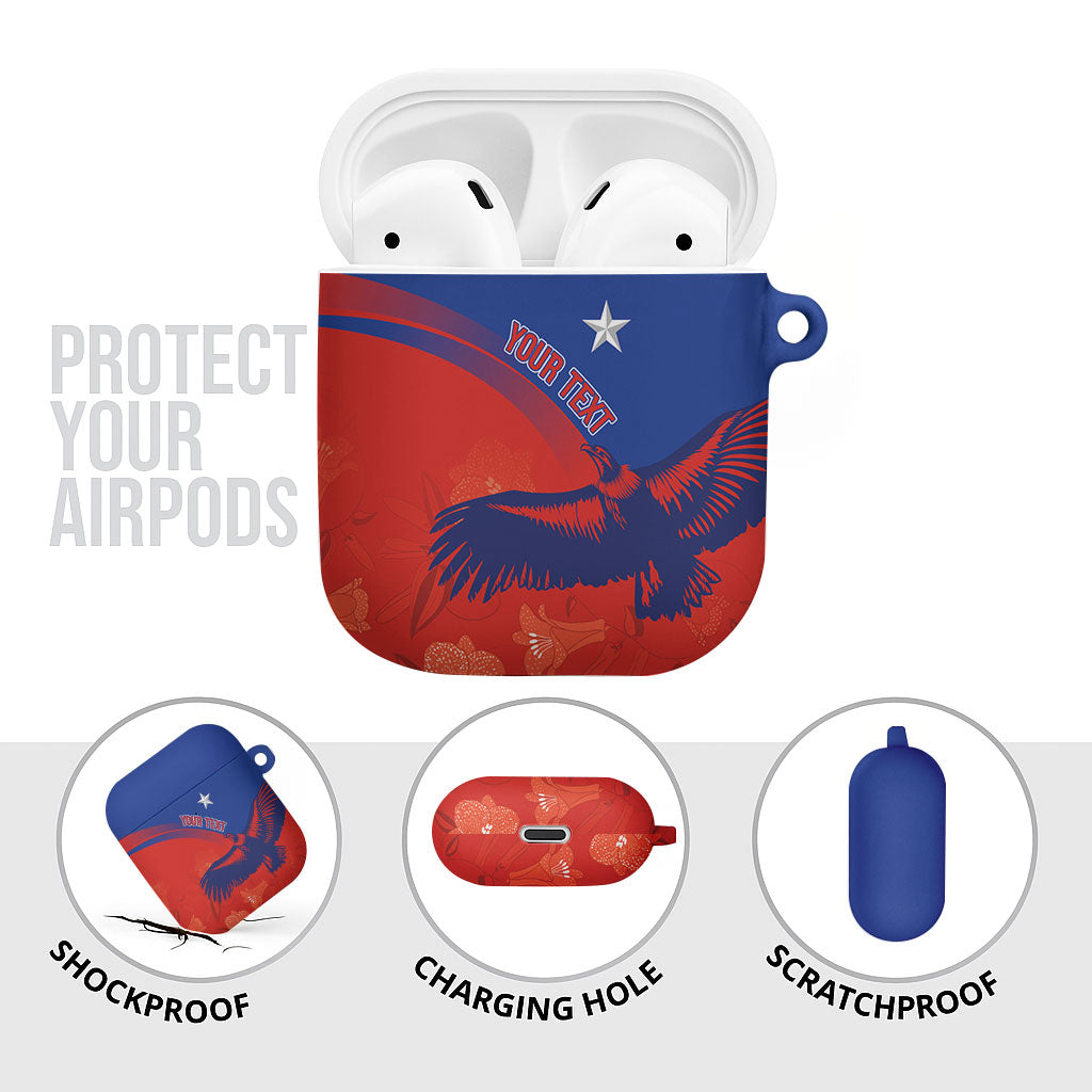 Chile Rugby Custom Los Condores AirPods Case Copihue Motifs