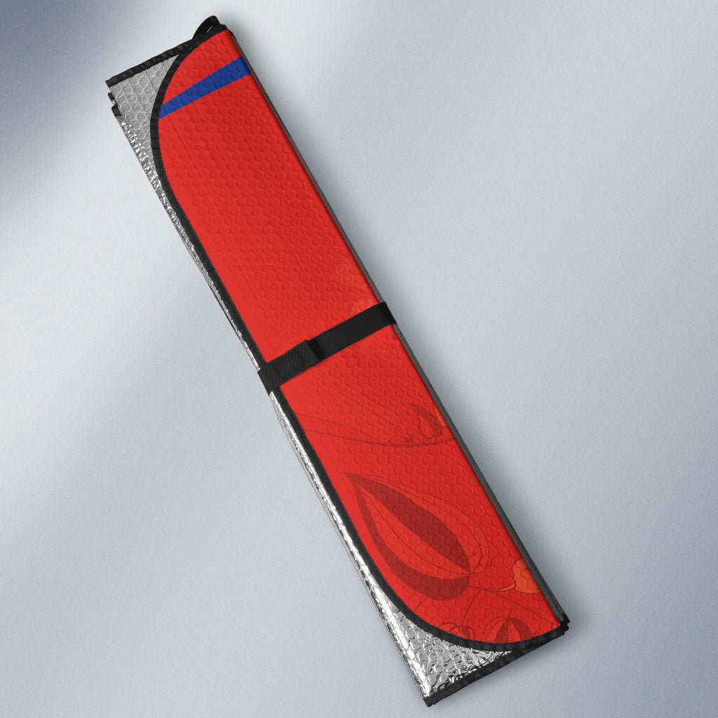 Chile Rugby Custom Los Condores Auto Sun Shade Copihue Motifs