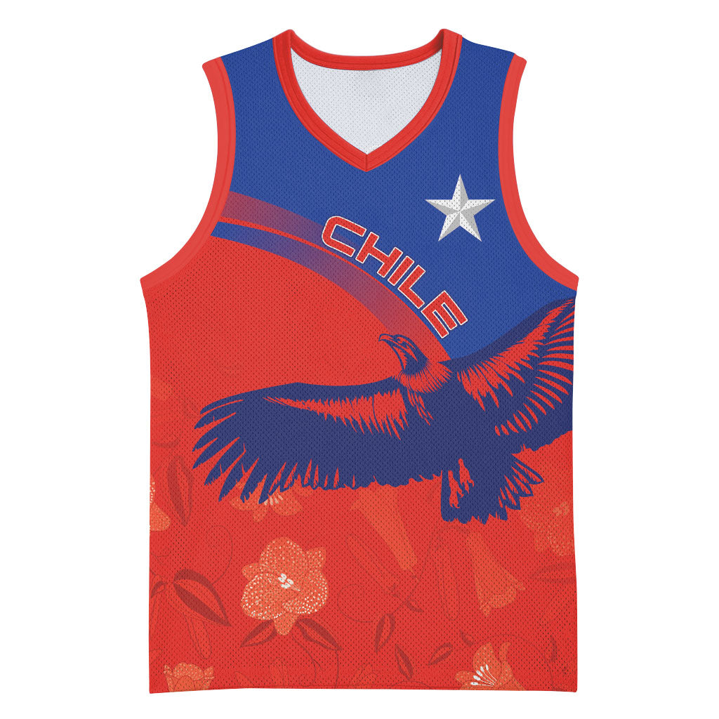 Chile Rugby Custom Los Condores Basketball Jersey Copihue Motifs