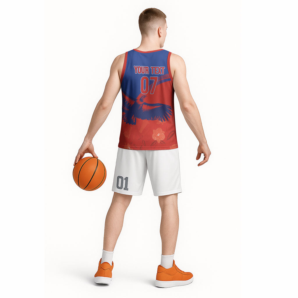Chile Rugby Custom Los Condores Basketball Jersey Copihue Motifs