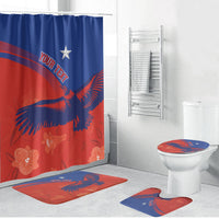 Chile Rugby Custom Los Condores Bathroom Set Copihue Motifs