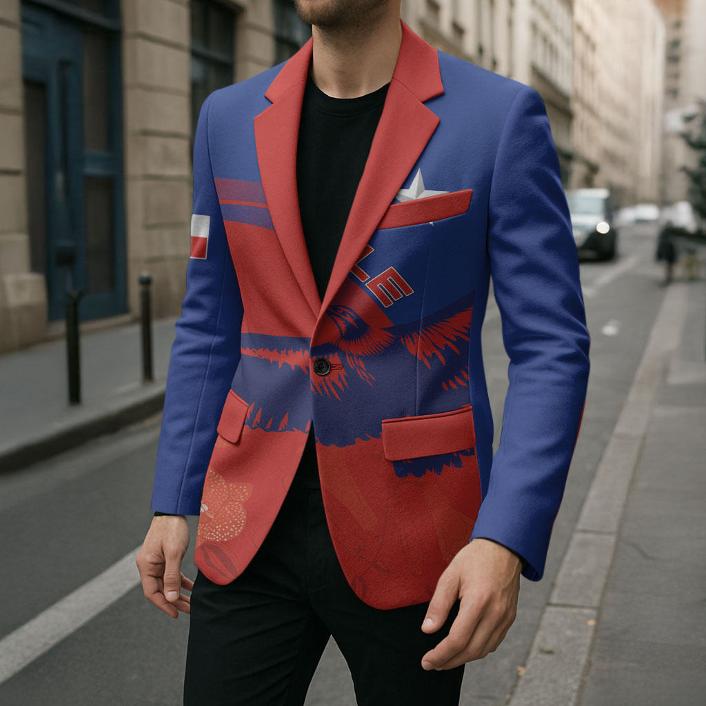 Chile Rugby Custom Los Condores Blazer Copihue Motifs