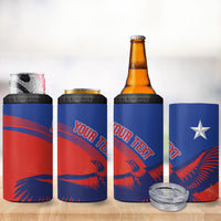 Chile Rugby Custom Los Condores 4 in 1 Can Cooler Tumbler Copihue Motifs