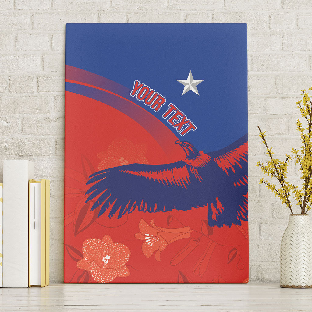 Chile Rugby Custom Los Condores Canvas Wall Art Copihue Motifs