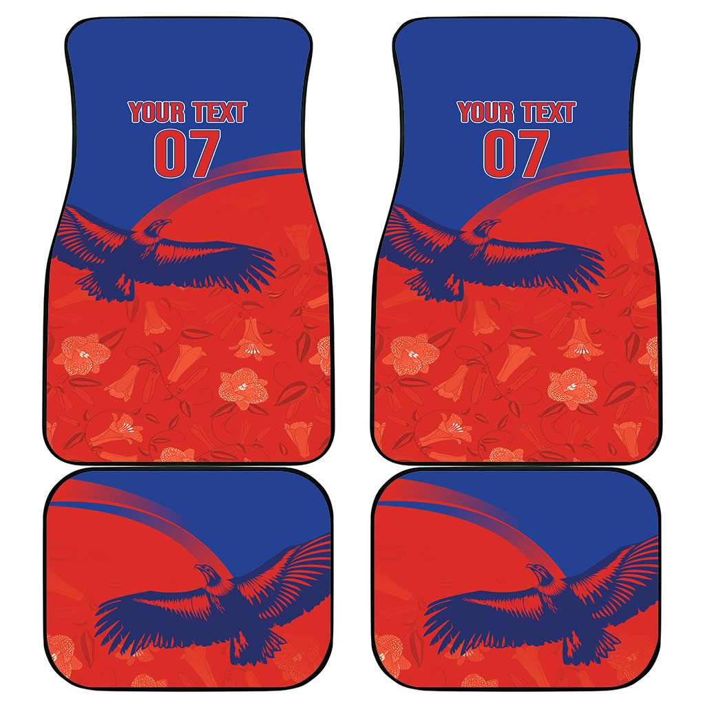 Chile Rugby Custom Los Condores Car Mats Copihue Motifs