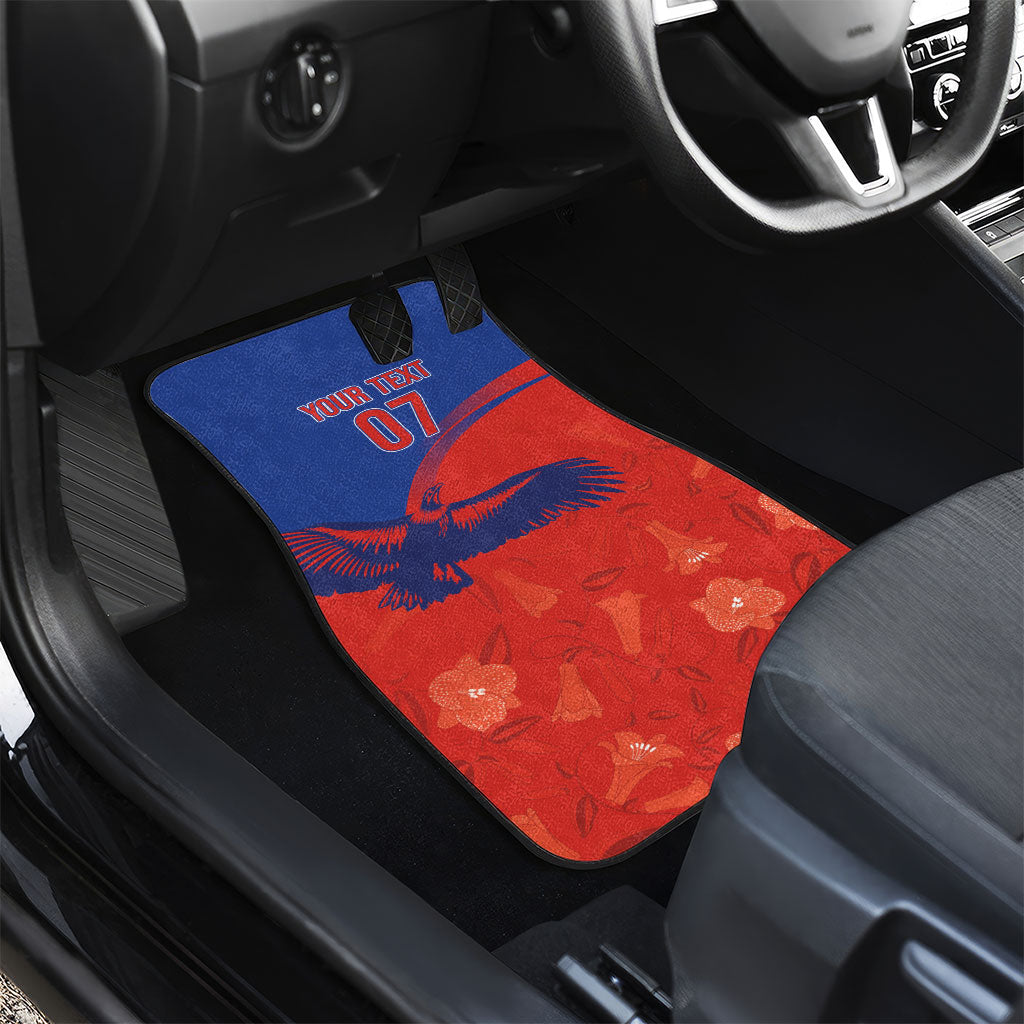 Chile Rugby Custom Los Condores Car Mats Copihue Motifs