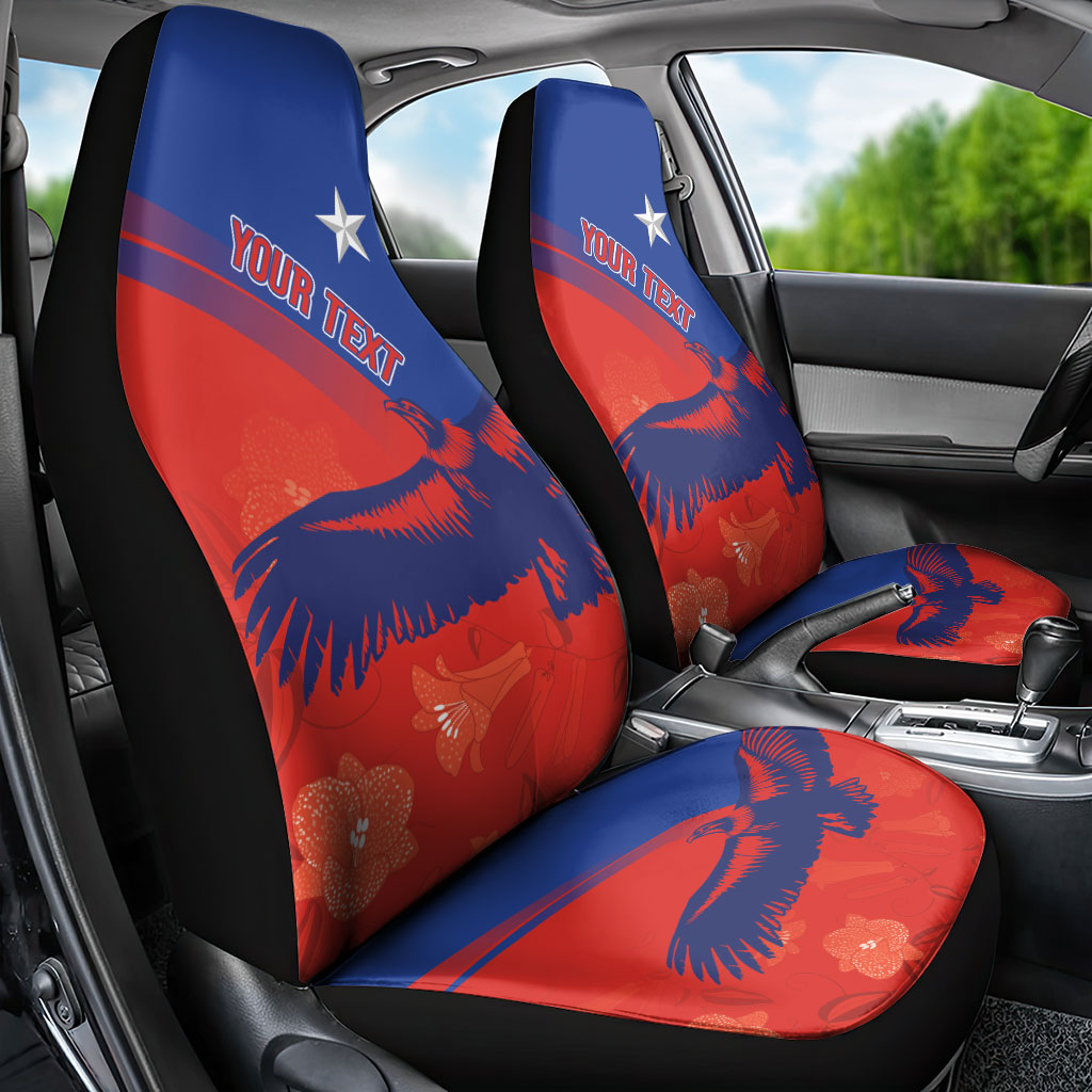 Chile Rugby Custom Los Condores Car Seat Cover Copihue Motifs