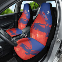 Chile Rugby Custom Los Condores Car Seat Cover Copihue Motifs