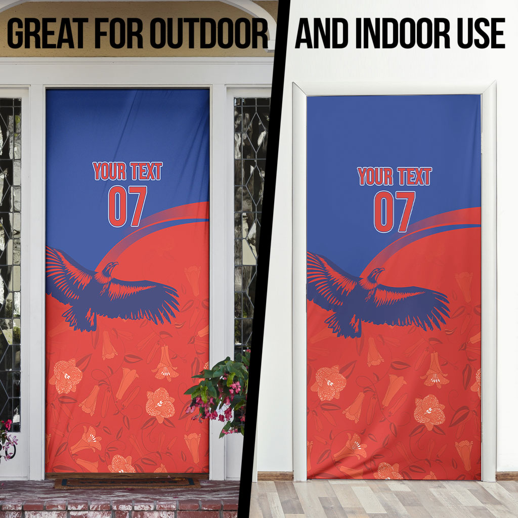 Chile Rugby Custom Los Condores Door Cover Copihue Motifs
