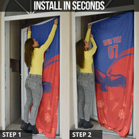 Chile Rugby Custom Los Condores Door Cover Copihue Motifs