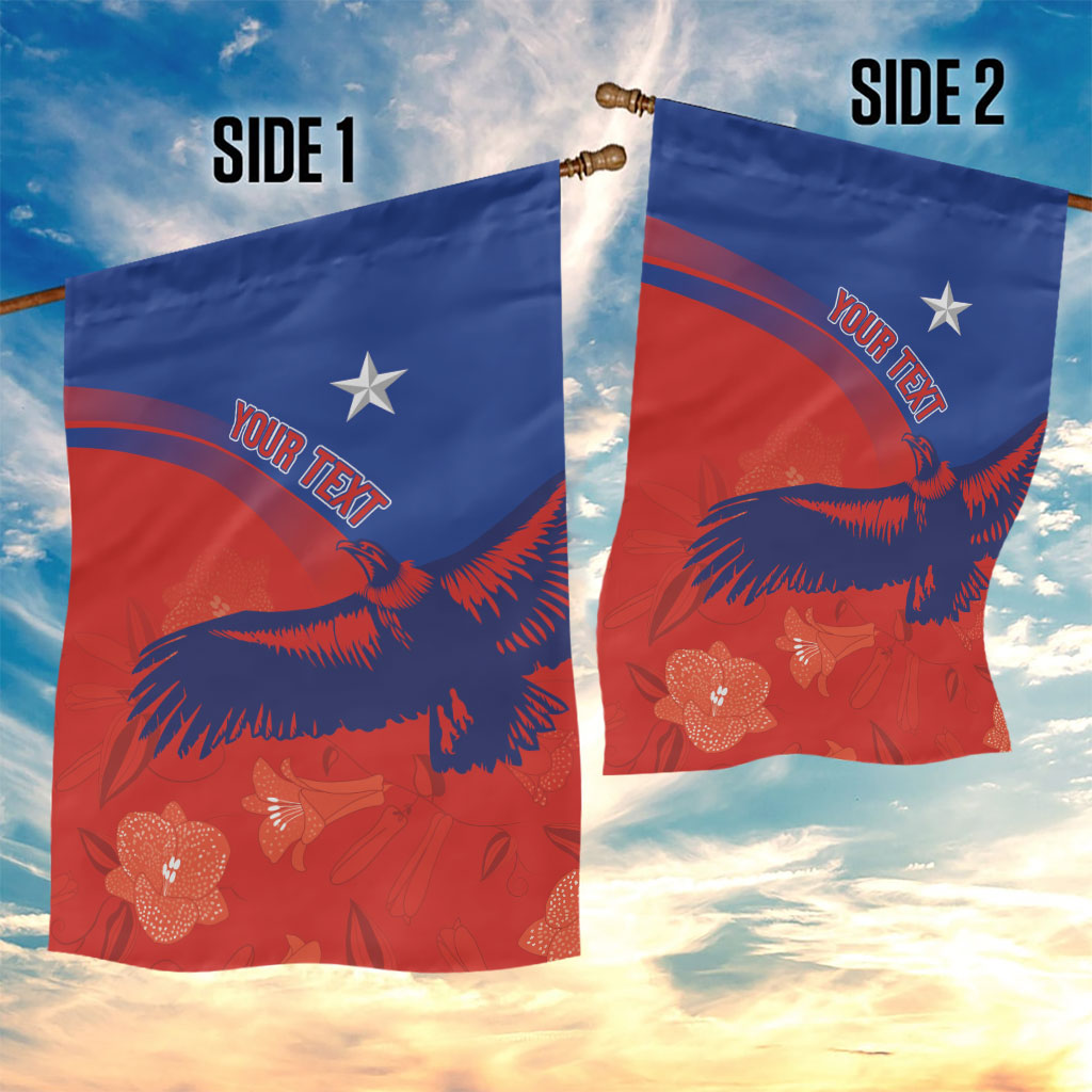 Chile Rugby Custom Los Condores Garden Flag Copihue Motifs
