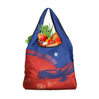 Chile Rugby Custom Los Condores Grocery Bag Copihue Motifs