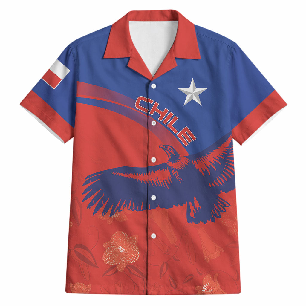 Chile Rugby Custom Los Condores Hawaiian Shirt Copihue Motifs