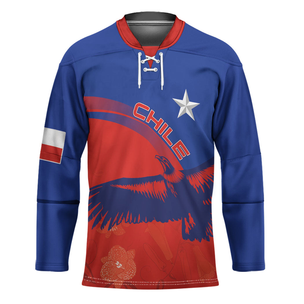 Chile Rugby Custom Los Condores Hockey Jersey Copihue Motifs