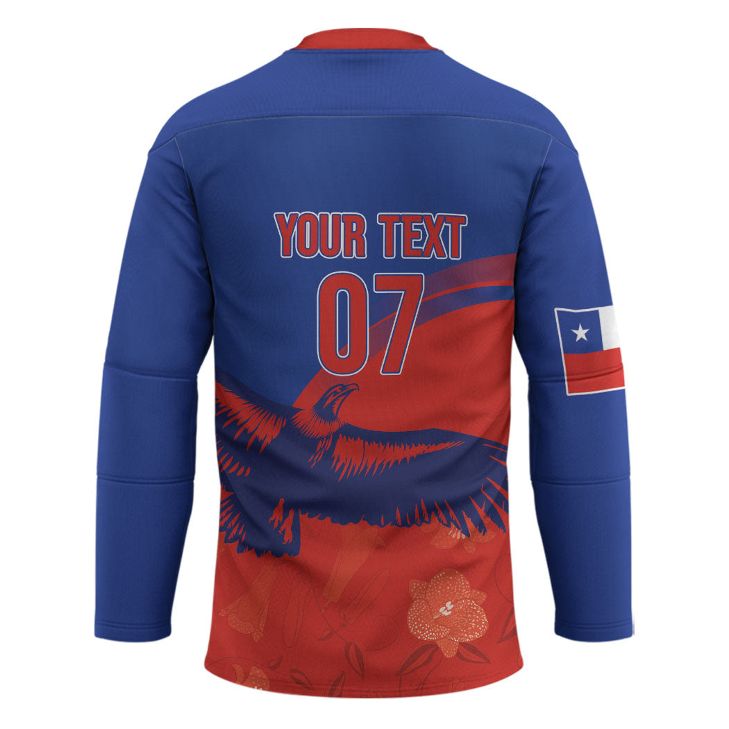 Chile Rugby Custom Los Condores Hockey Jersey Copihue Motifs
